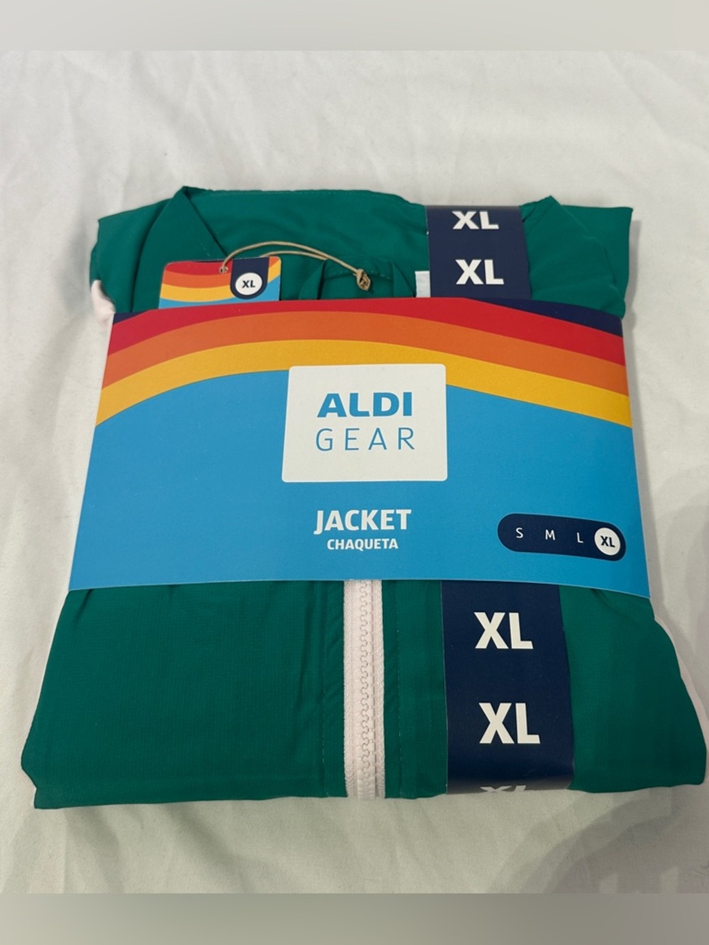 NWT AldiGear Pullover Jacket - Size XL - Pink and Green